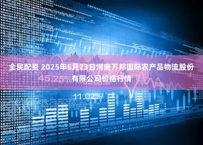 全民配资 2025年5月23日河南万邦国际农产品物流股份有限公司价格行情